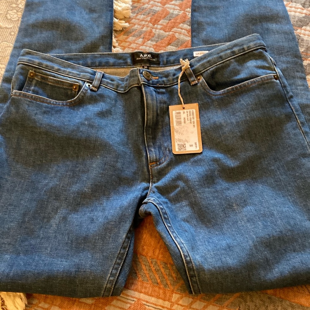 A.P.C. Blue Straight Leg Jeans -- Classic Fit